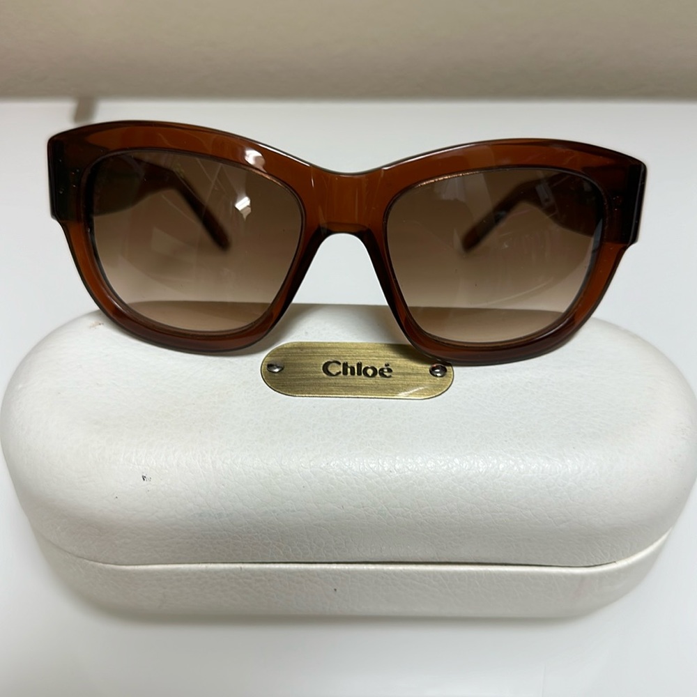 Chloe sunglasses brown small